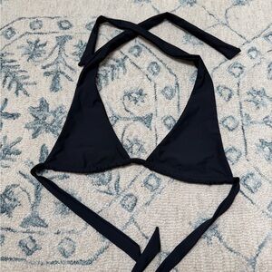 Skatie Black Halter Triangle Bikini Top